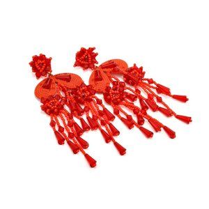Fashion Red Chandelier special occasion Drop Earri